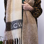 Personalised Chunky Knit Neutral Colour Blanket Scarf, thumbnail 9 of 12
