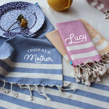 Personalised Cotton Kitchen Towels, Christmas Gift Set For Her, 3 of 11