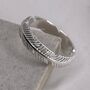 Sterling Silver Feather Band Ring, thumbnail 1 of 12