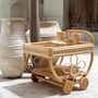 Wildflower Rattan Tea Cart – Pretend Play Trolley, thumbnail 1 of 5