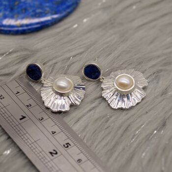 Purple Amethyst And Pearl Sterling Silver Earrings, 2 of 12