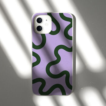 Purple Swirl Biodegradable Phone Case, 8 of 8