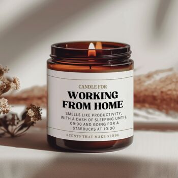 Working From Home Funny Candle Birthday Gift, 3 of 7