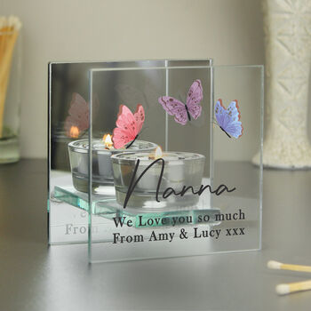 Personalised Butterfly Tealight Holder For Mum Or Nana, 2 of 5