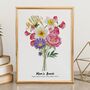 Personalised Birth Flower Mum's Bunch Print, thumbnail 1 of 10