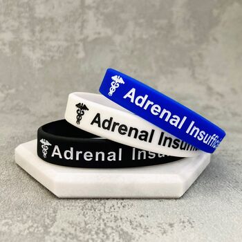 Adrenal Insufficiency Silicone Medical Alert Wristband, 4 of 8