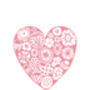 'Flower Heart' Print In Rose Quartz Framing Available, thumbnail 3 of 4
