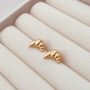 Croissant Stud Earrings, thumbnail 4 of 6