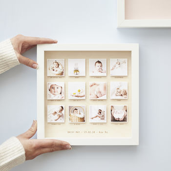 Personalised Wooden Framed Baby Photo Print, 4 of 7