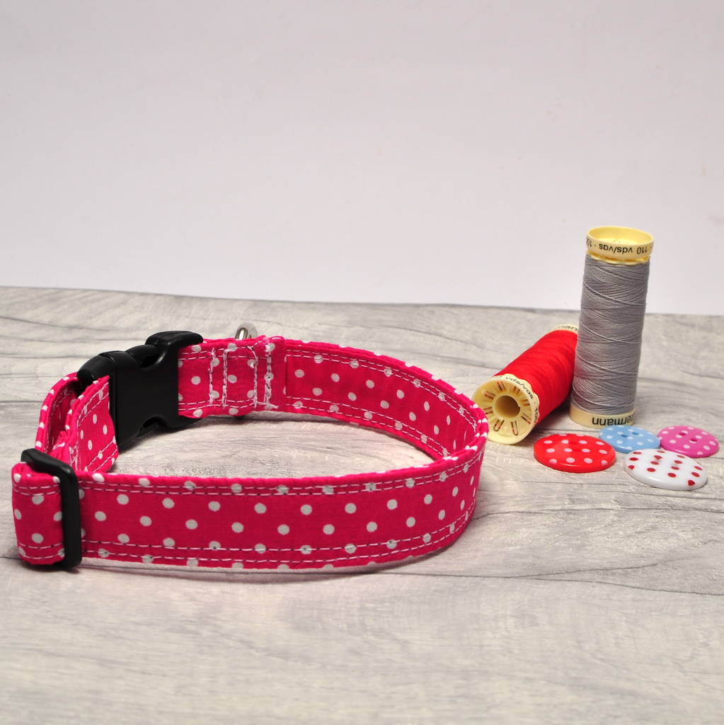 pink dog collar and lead/leash set by charlie and boo