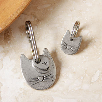 'You're The Cat's Whiskers' Keyring + Collar Charm Set, 3 of 8
