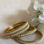 Indian Gold Plated Pearl Bangles Two.Eight, thumbnail 2 of 3