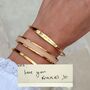 Personalised Women's Handwriting Torque Bracelet, thumbnail 1 of 5