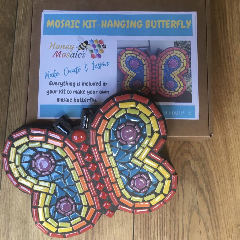 Butterfly Mosaic Craft Kit By Honey Mosaics
