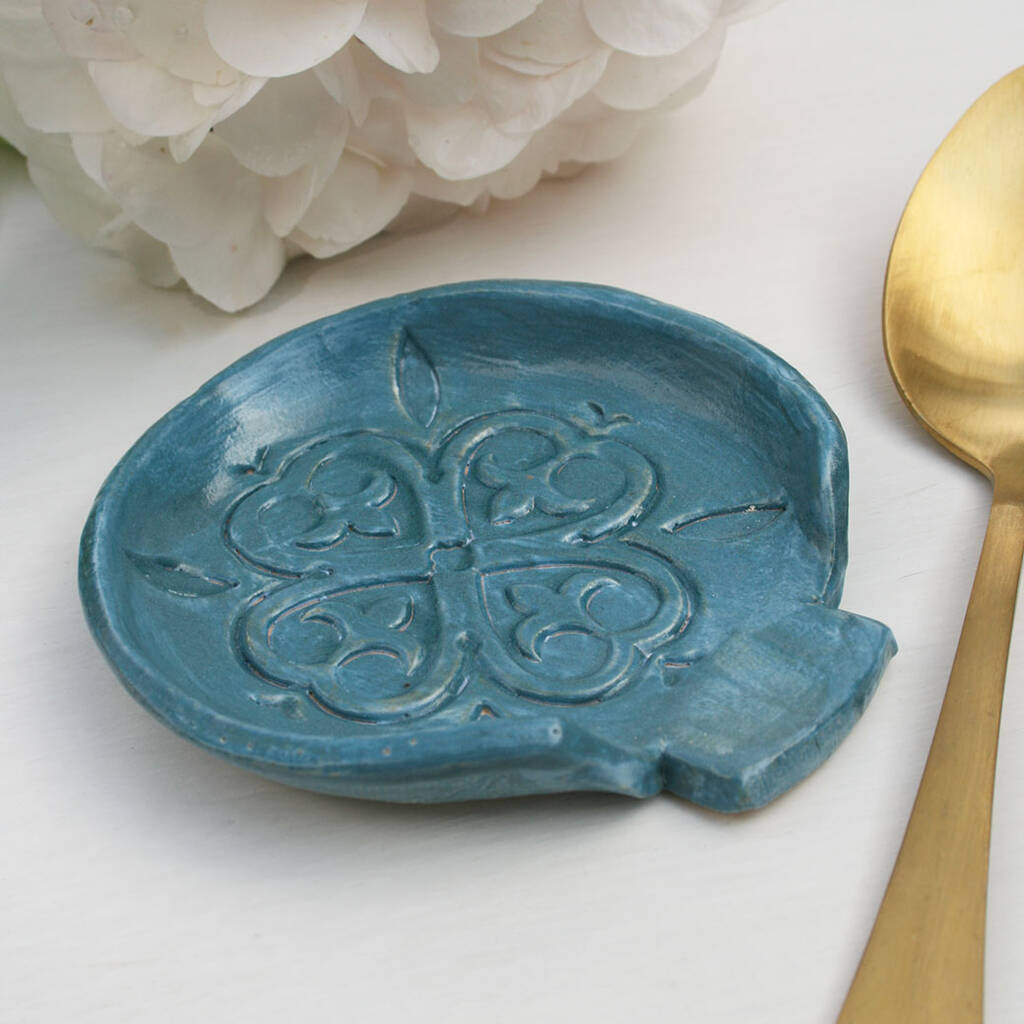 Moroccan Style Teal Spoon Rest By Juliet Reeves Designs