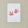 Set Of Two Pink Swallow Iron On Patches, thumbnail 2 of 4
