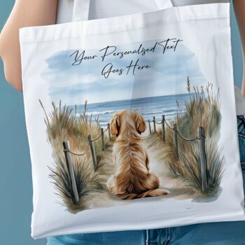 Personalised Golden Retriever Dog Beach Walk Collection, 7 of 8