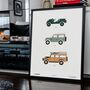 Iconic Defender 4x4 Collection Print, thumbnail 1 of 3