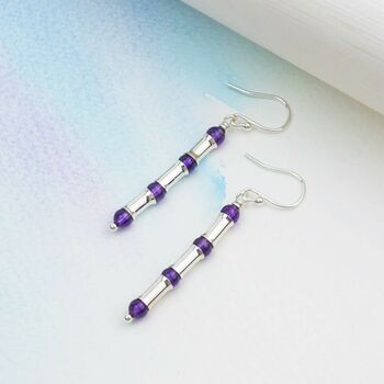 Amethyst Necklace And Earrings Set, 6 of 7