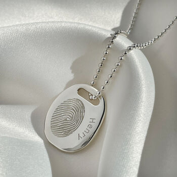 Personalised Men's Fingerprint Necklace, 3 of 9