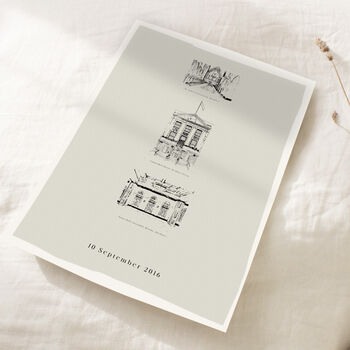 Personalised Wedding Venue Location Print, 3 of 7