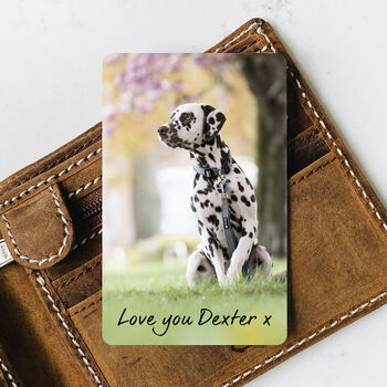 Personalised Pet Remembrance Photo Metal Wallet Card, 2 of 5