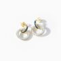 Evoke Gold Plated Crystal Enamel Stud Earrings, thumbnail 2 of 7