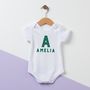 Personalised Initial Baby Grow, thumbnail 1 of 9