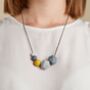 Mustard And Grey Silicone Statement Necklace, thumbnail 1 of 5