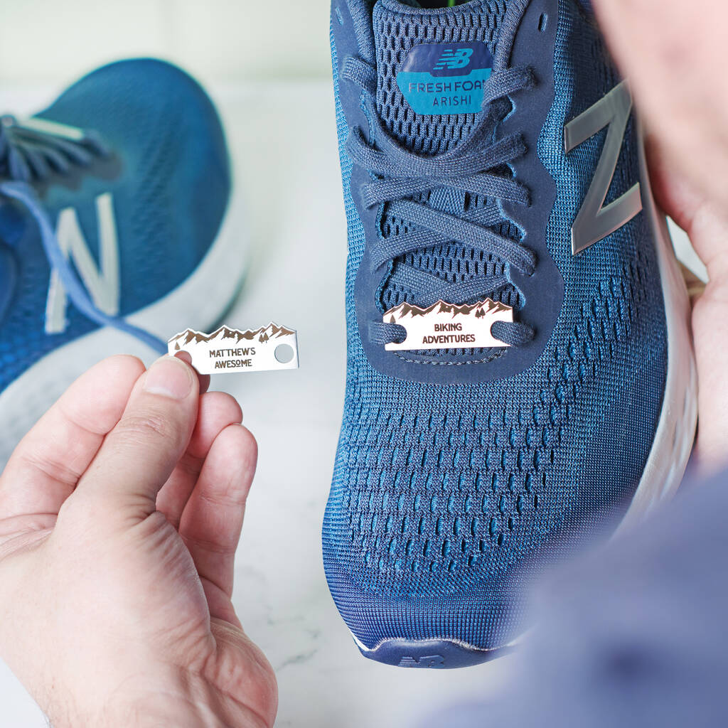 Personalised Mountain Biking Metal Shoe Tags, 1 of 4