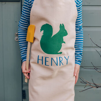 Personalised Squirrel Kids Apron, 3 of 7