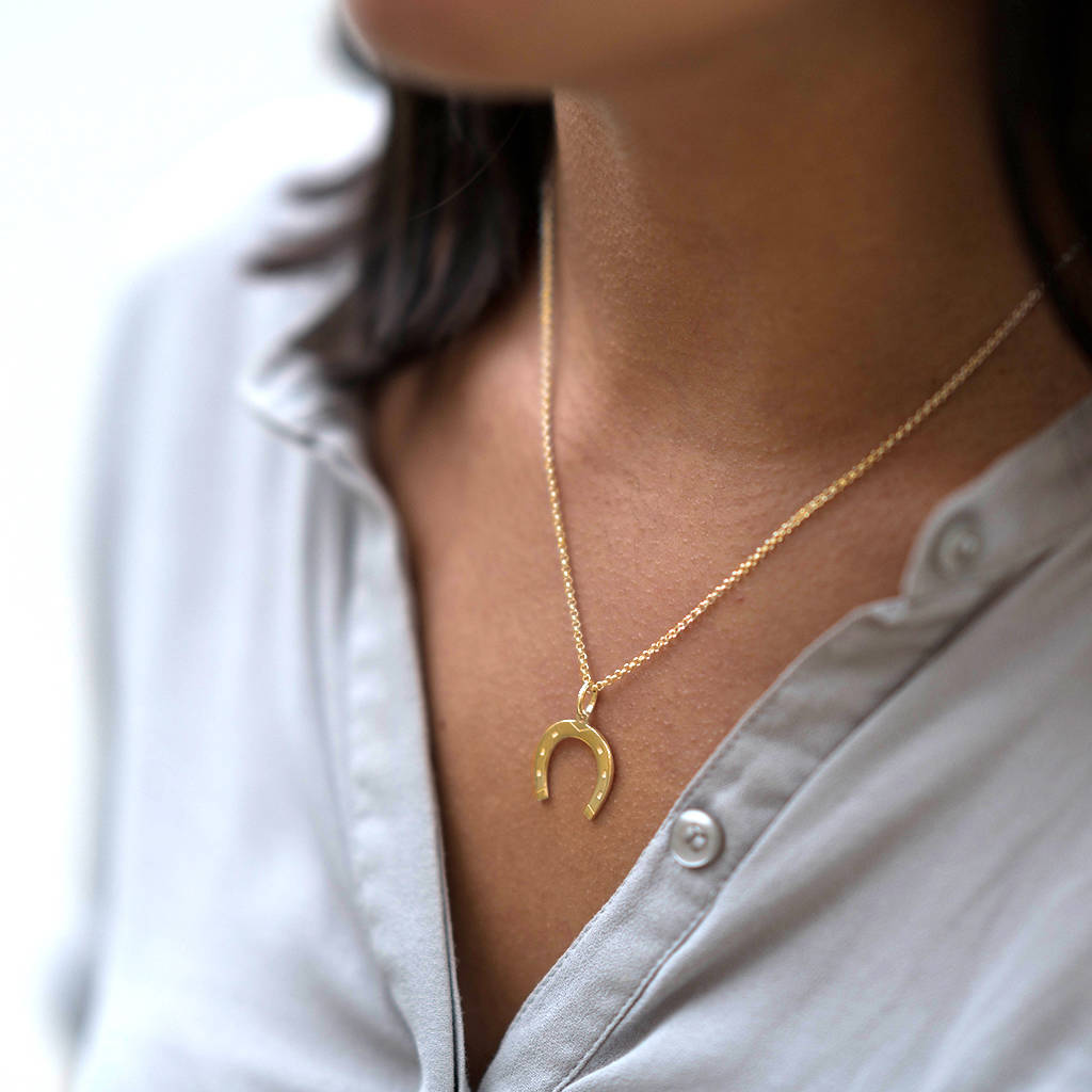 Horseshoe Necklace With Oxidized Finish – The Simple Equine