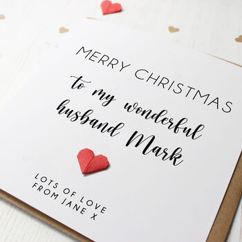 Personalised Christmas Card For Husband, 3 of 3