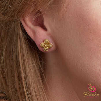 Ethnic Detailed Filigree Gold Plated Stud Earrings, 2 of 7