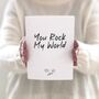 You Rock My World Personalised Valentines Card, thumbnail 1 of 2