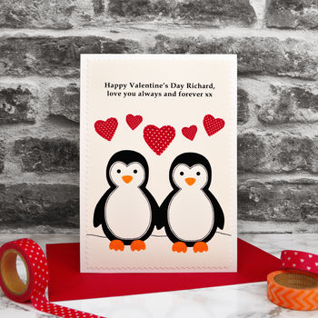 'Penguins' Personalised Valentines Card, 2 of 6
