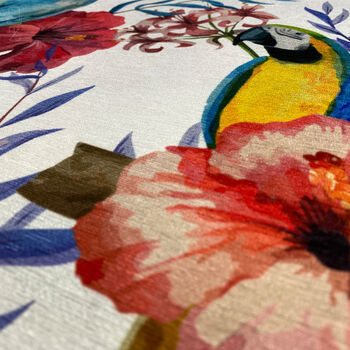 Cushion Cover With Parrots And Multicoloured Floral, 2 of 7