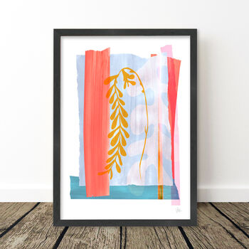 Pastel Abstract Leaf Art Print, 6 of 7