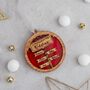 Personalised Family North Pole Sign Christmas Bauble, thumbnail 4 of 4