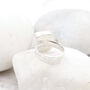 Blue Aquamarine Natural Gemstone Chunky Silver Ring, thumbnail 5 of 5