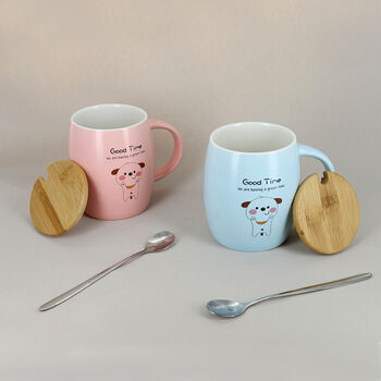 Dog Pastel Pink Or Blue Ceramic Tea Coffee Mug G Decor, 7 of 7