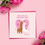 Valentine's Day Card Llamas In Love, thumbnail 1 of 5