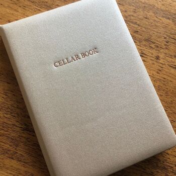 Personalised Luxury Buckram Wine Cellar Book, 11 of 11