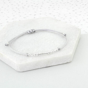 Sterling Silver 'Love' Morse Code Bracelet, 4 of 7