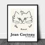 Jean Cocteau Cat Print, thumbnail 1 of 3