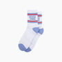 Good Vibes Organic Cotton Sports Socks In White, thumbnail 3 of 4