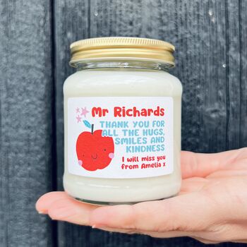Personalised Hugs Smiles And Kindness Candle, 11 of 11