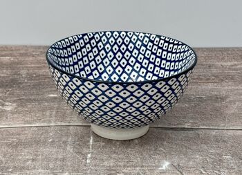 Blue And White Patterned Bowl, 13.5cm, 2 of 3