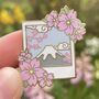 Floral Japanese Spring Time Hard Enamel Pin Broach, thumbnail 1 of 2