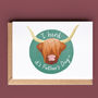 Highland Cow Father's Day Card, thumbnail 1 of 2